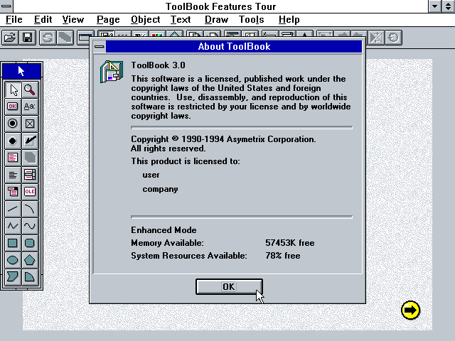 ToolBook 3.0 - About
